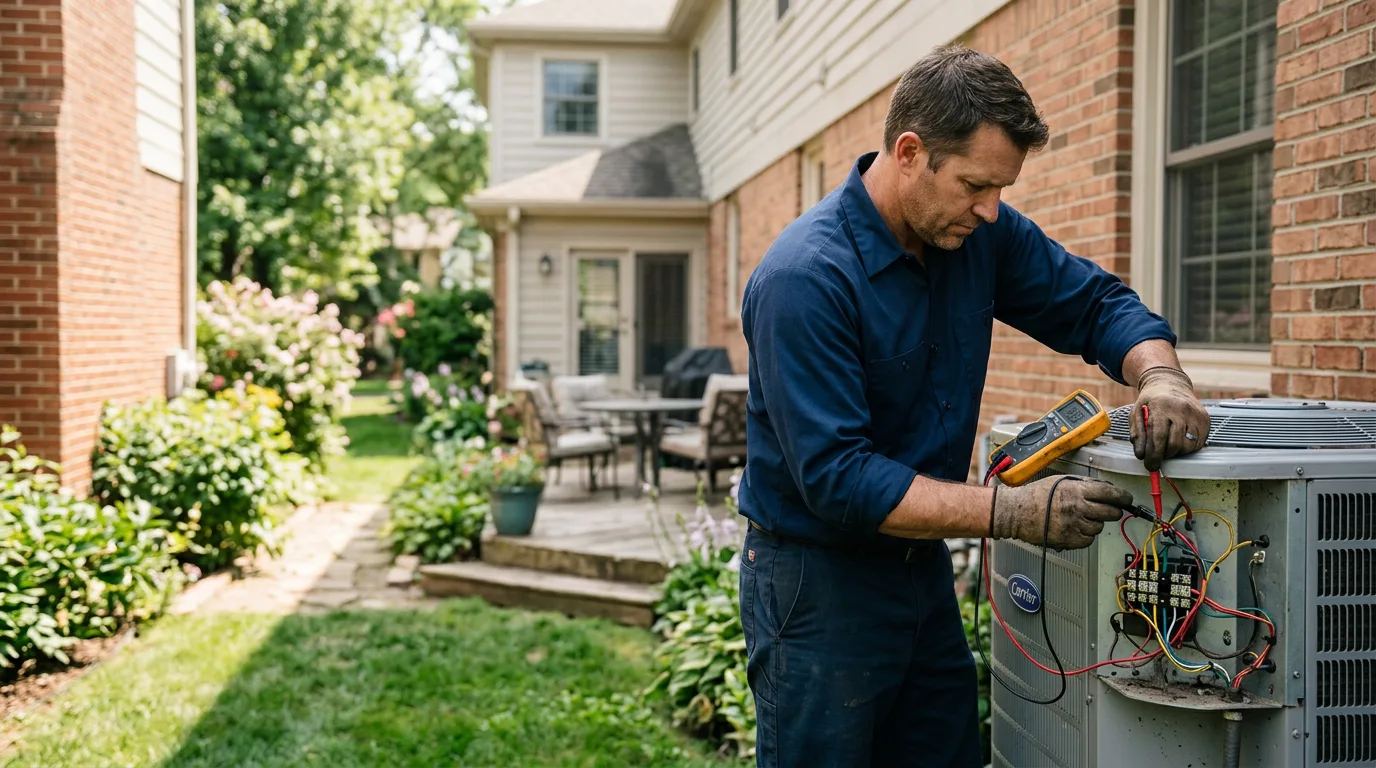 HVAC technician working near Crownpoint, NM